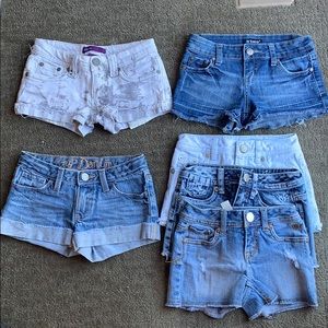 6 Jean Shorts Vigoss, Tractor, Justice, Gap, sz 7